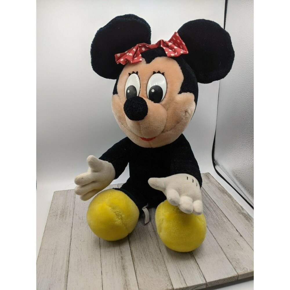 Vintage Minnie Mouse Plush Stuffed Animal Toy 16" Disneyland Disney World